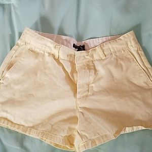 Pale yellow shorts